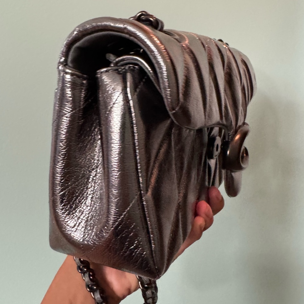 New! Quilted Tabby Shoulder Bag 26 With Anthracite! NWT - Picture 5 of 9